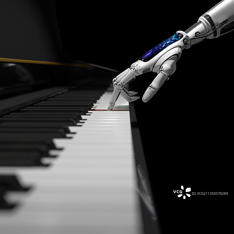 机器手在弹钢琴图片素材