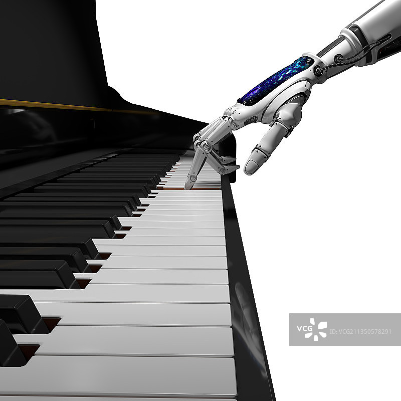 机器手在弹钢琴图片素材