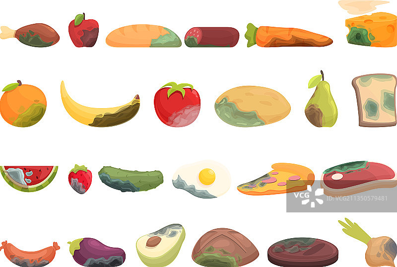 食品污染卡通图标图片素材