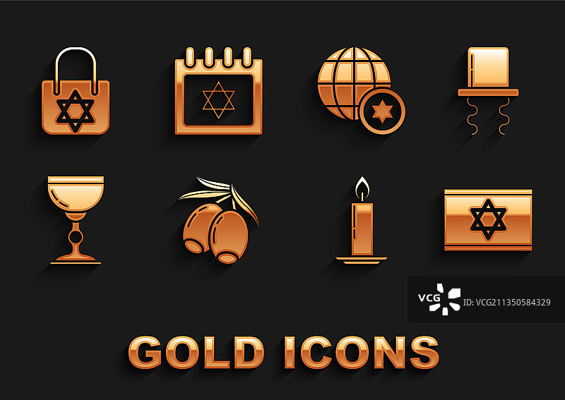 橄榄枝与犹太帽子图片素材