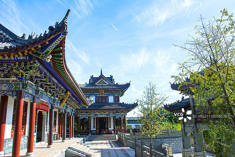 中国湖南省攸县石山书院古楼阁建筑图片素材