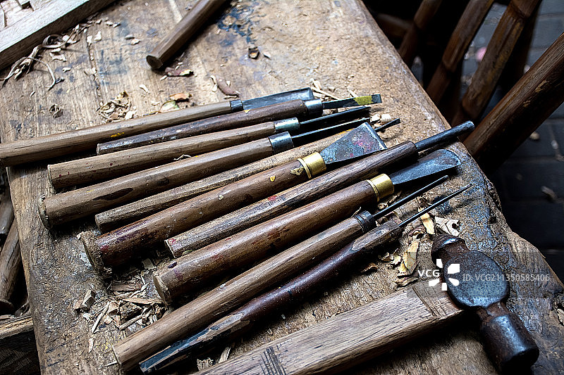 手工雕刻刀木雕工具图片素材