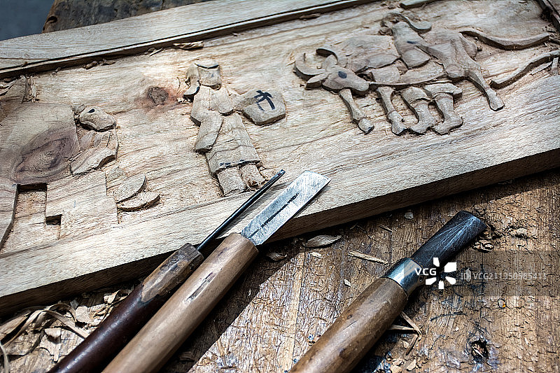 手工木雕工艺图片素材