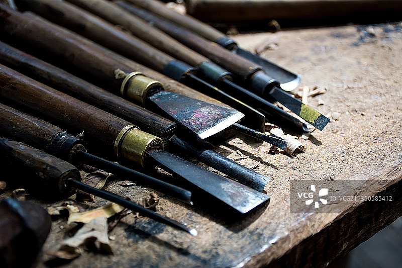 手工雕刻刀木雕工具图片素材