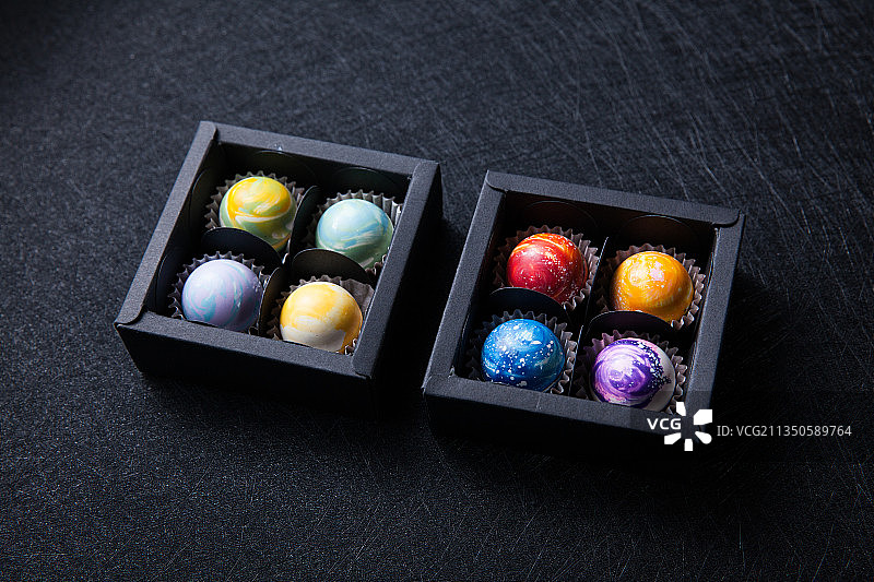 星空巧克力，礼盒图片素材