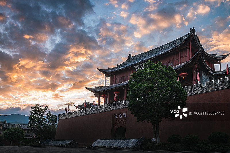 拱辰楼  中国历史文化名城巍山地标图片素材