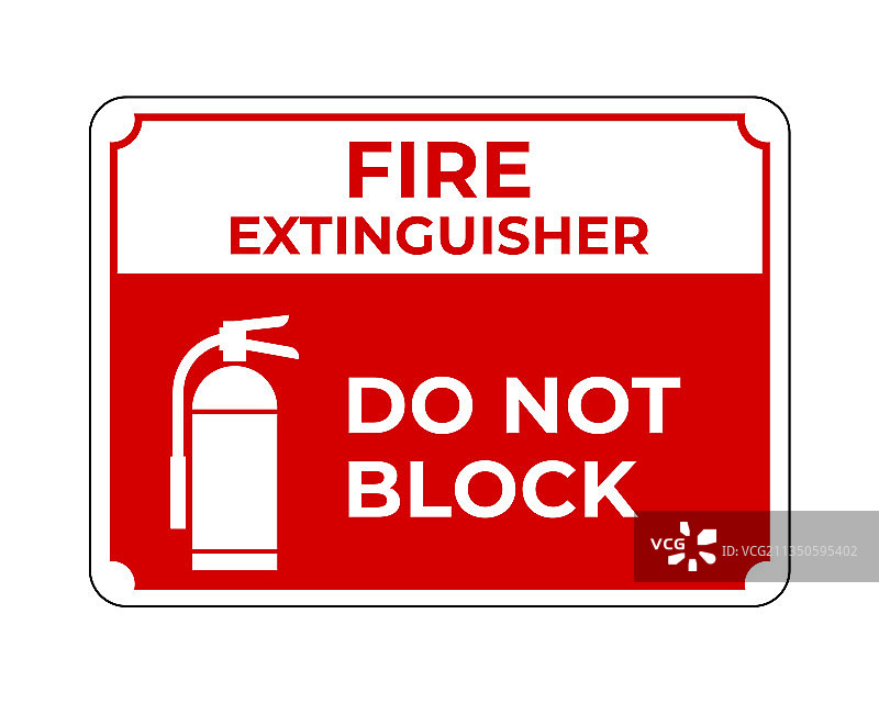 易于使用和打印的灭火器标志图片素材
