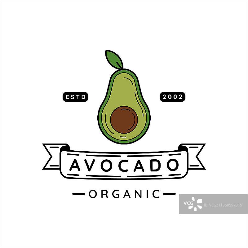 牛油果水果Logo模板图标设计图片素材
