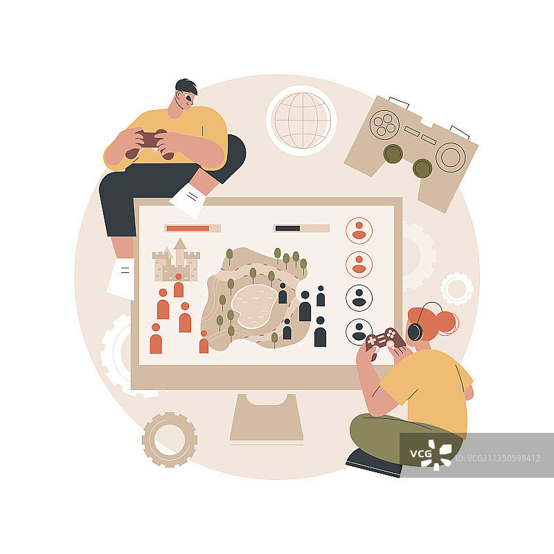 多人在线战斗竞技场抽象概念图片素材