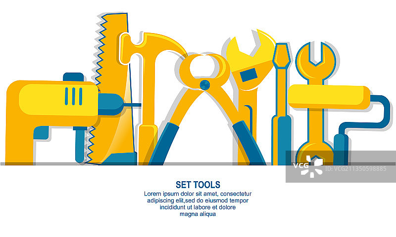木工建筑和房屋装修工具图片素材