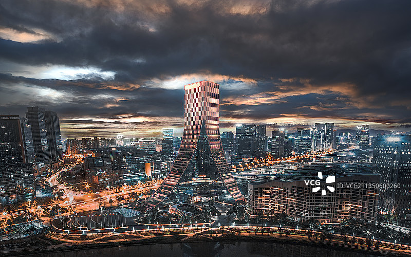 成都欧洲中心图片素材