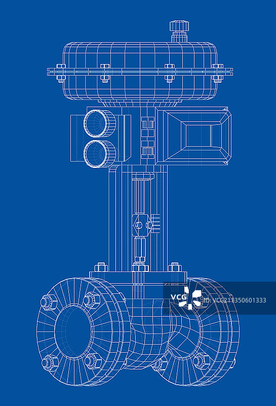 带自动电动执行器的阀门图片素材