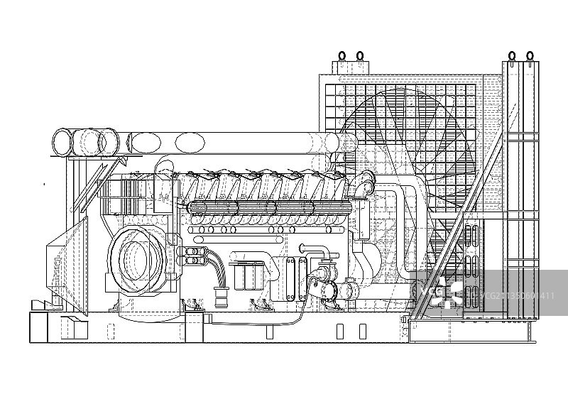 大型工业柴油发电机图片素材