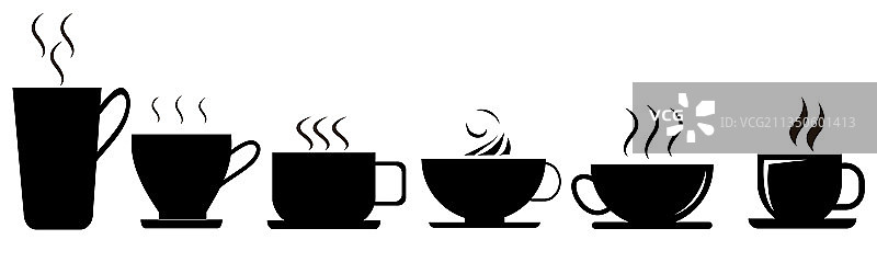 咖啡杯图标集图片素材