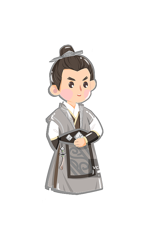 中国风青年公子插画元素图片素材