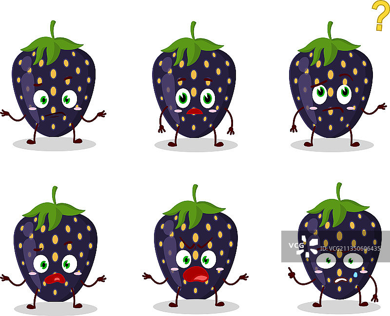 黑草莓卡通人物图片素材