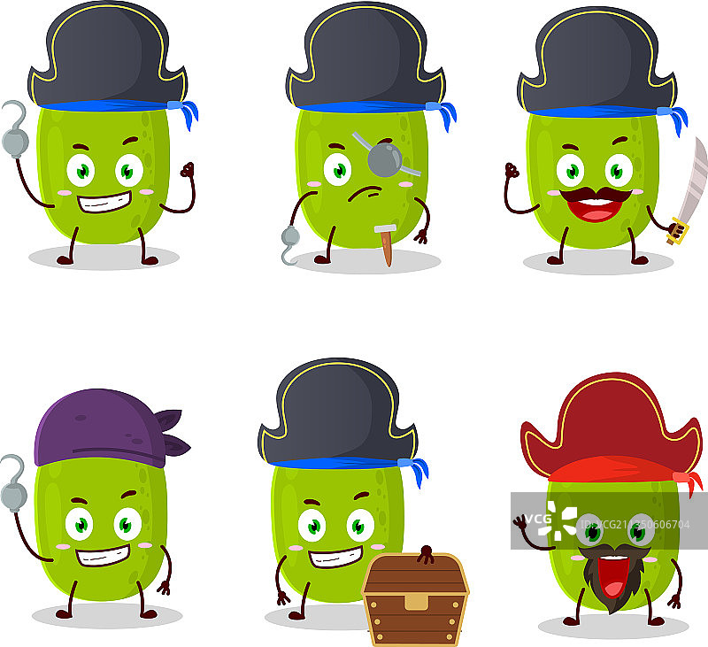 各种各样的菠萝蜜卡通形象图片素材