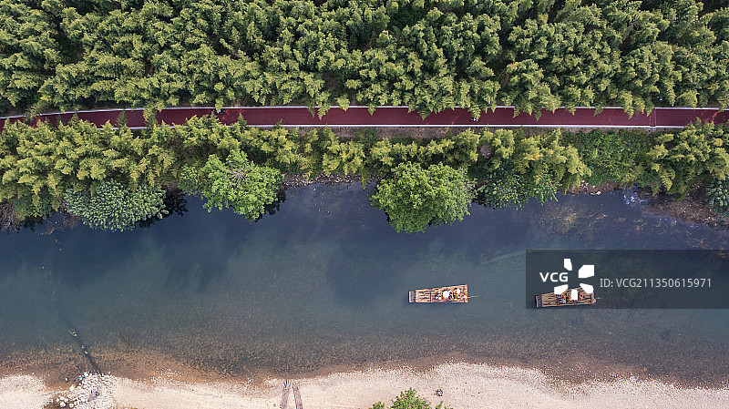 双溪漂流美景游图片素材