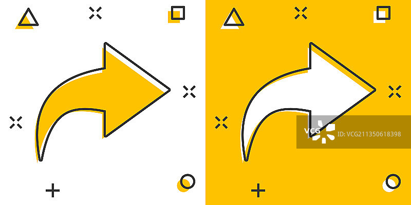 漫画风格箭头共享按钮图标图片素材
