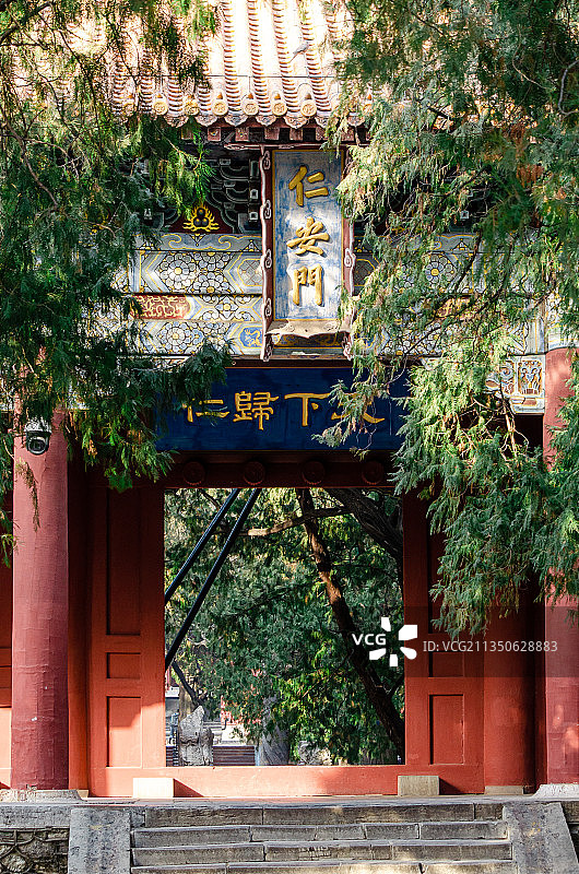 泰山岱庙景象图片素材