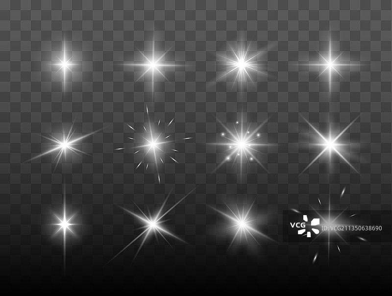 闪耀光斑和镜头光晕图片素材