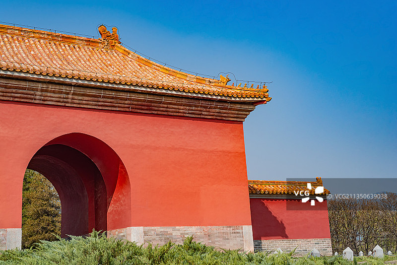 北京明十三陵大宫门图片素材