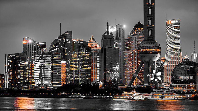 上海陆家嘴夜景图片素材