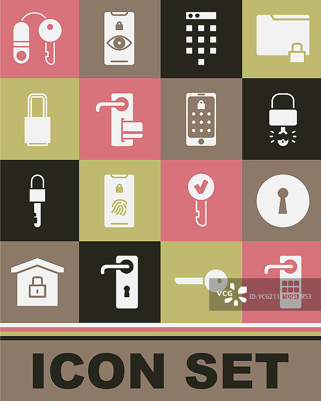 数字门锁的钥匙孔在内部损坏图片素材