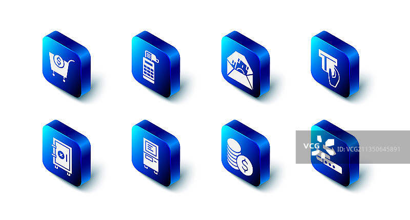 收银机信封和美元图片素材