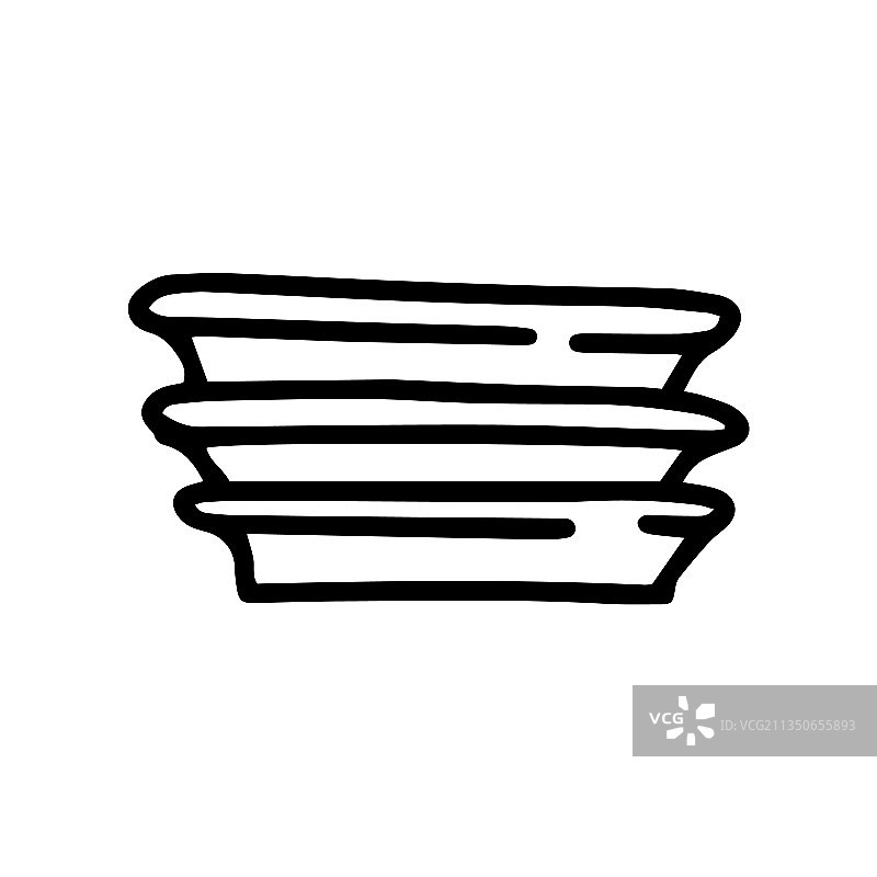 一次性餐具线条涂鸦简约设计图片素材