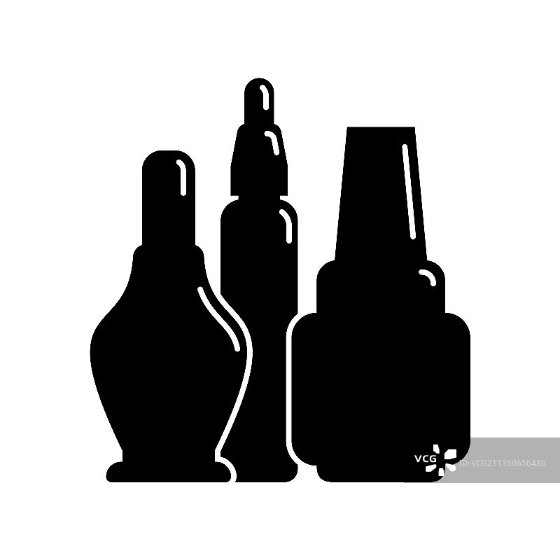 化妆品容器：指甲油、凝胶、精油图片素材