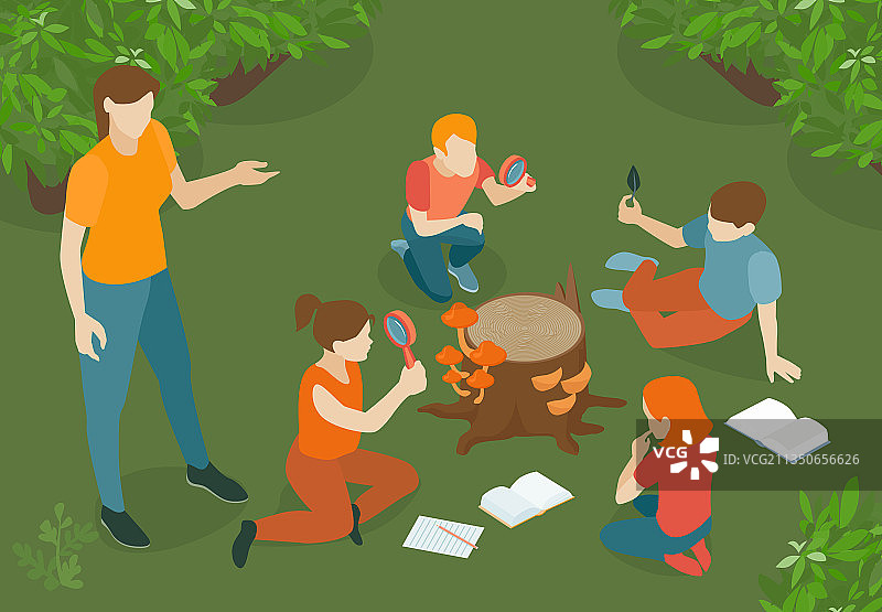 自然教育2.5D场景图片素材