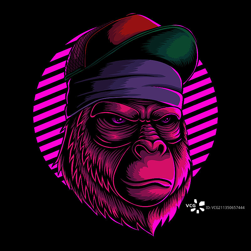 酷炫的猩猩头图片素材