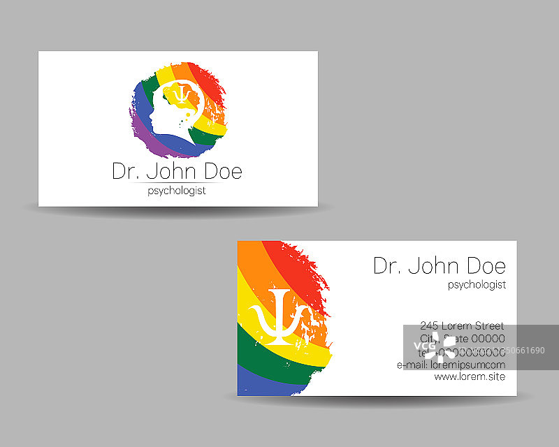 心理学商务名片图片素材