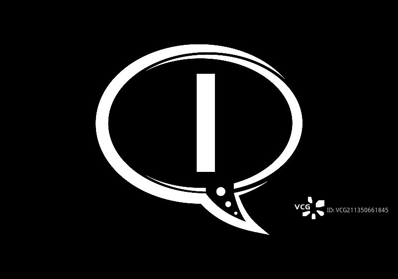 字母I气泡风格首字母组合图片素材
