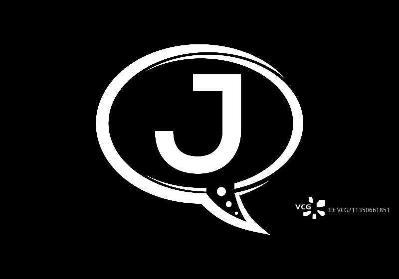 字母J首字母组合气泡字母图片素材