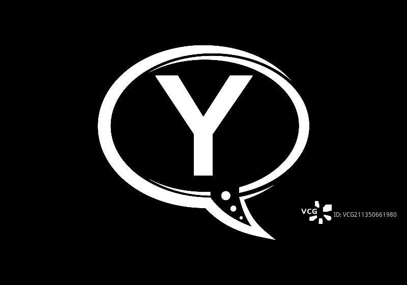 字母Y花押字母气泡标志图片素材