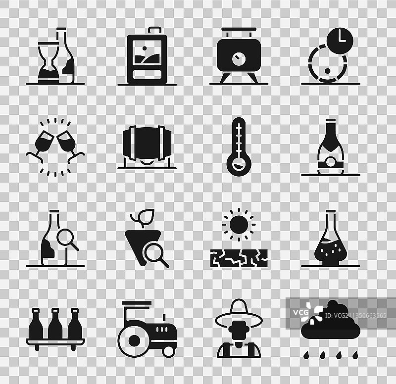 带有雨露瓶的葡萄酒香槟云素材图片素材