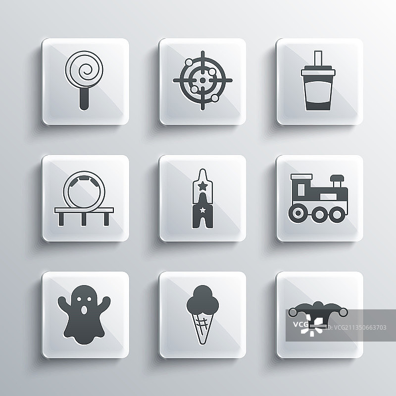 华夫饼冰淇淋小丑帽组合图片素材