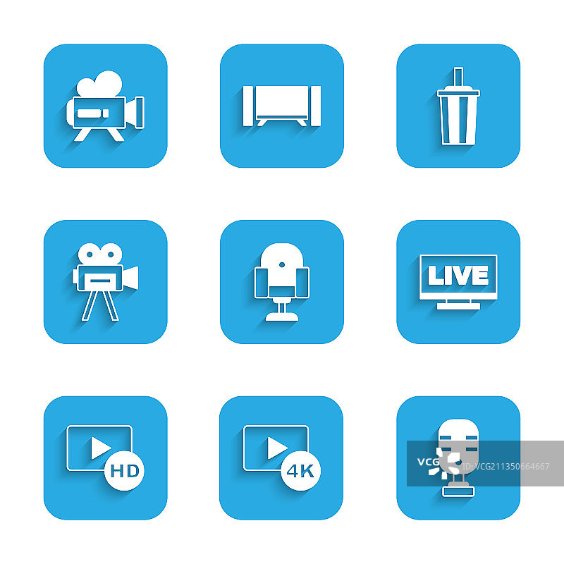 导演椅电视屏幕4K套装图片素材