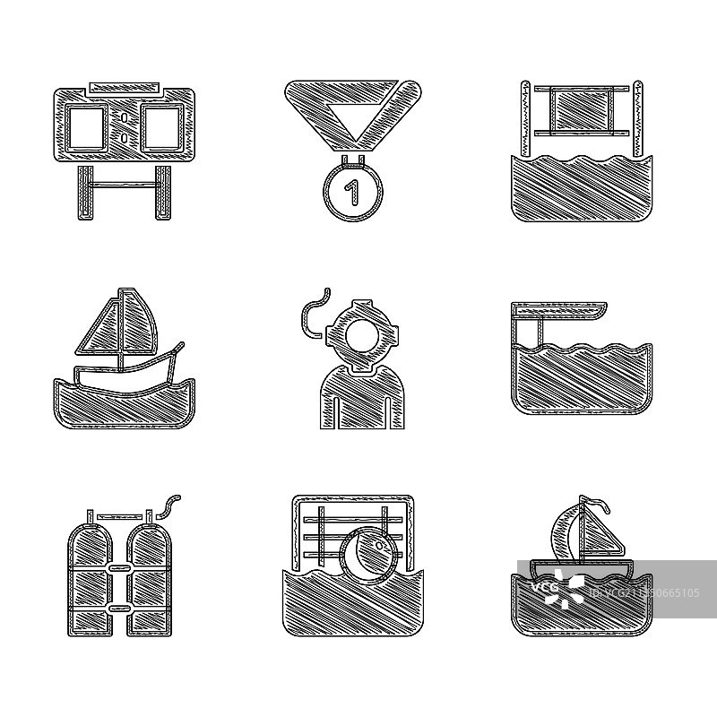 潜水呼吸器水球游艇帆船潜水图片素材