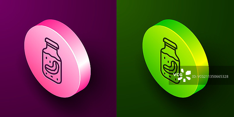 2.5D线条海参罐头图标图片素材