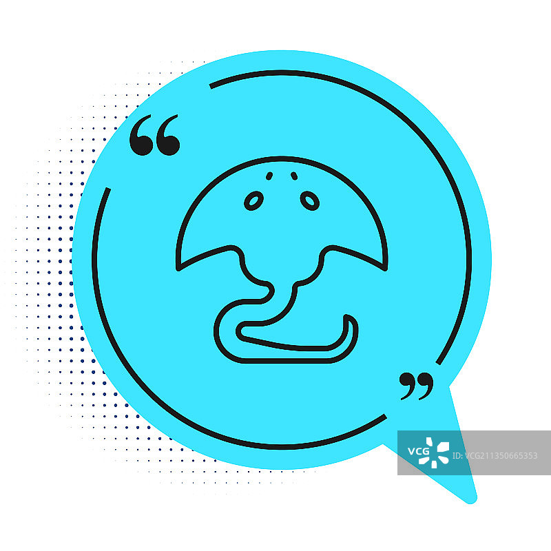 白色背景上的黑色黄貂鱼图标图片素材