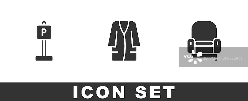 停车浴袍扶手椅图标图片素材