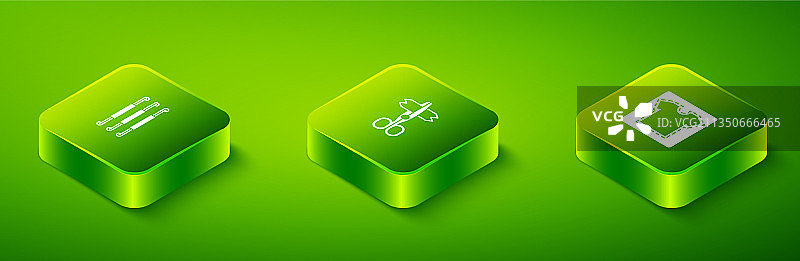 2.5D剪刀缝纫图案和钩针套装图片素材