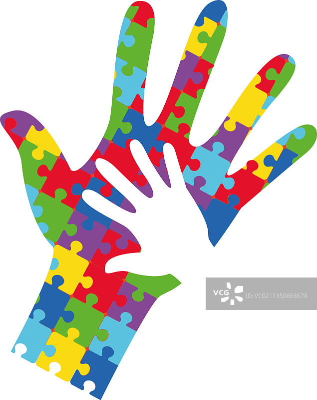 世界自闭症关爱日banner与白色图片素材