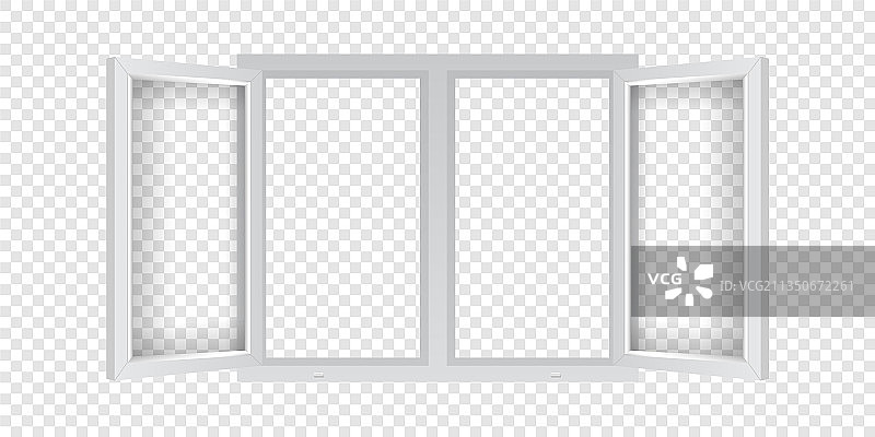 逼真双层PVC窗户模型模板图片素材