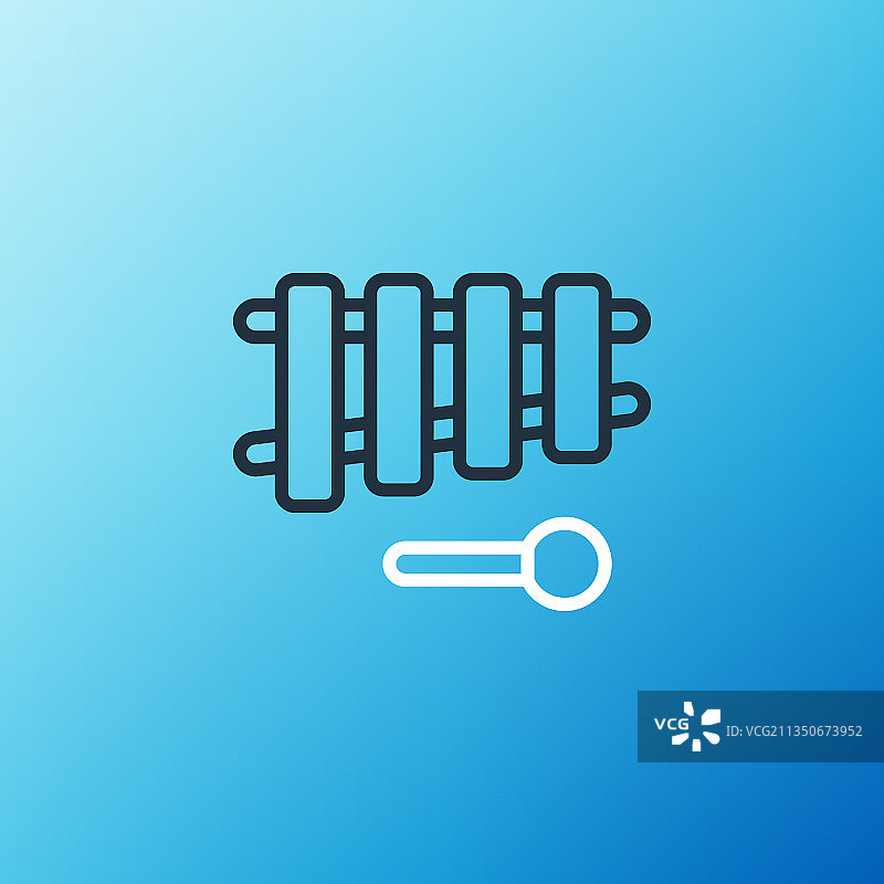 十三音木琴乐器线条图片素材