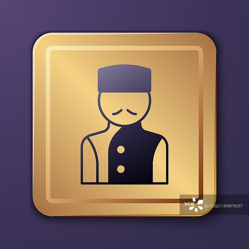 紫色背景上的紫色礼宾图标图片素材