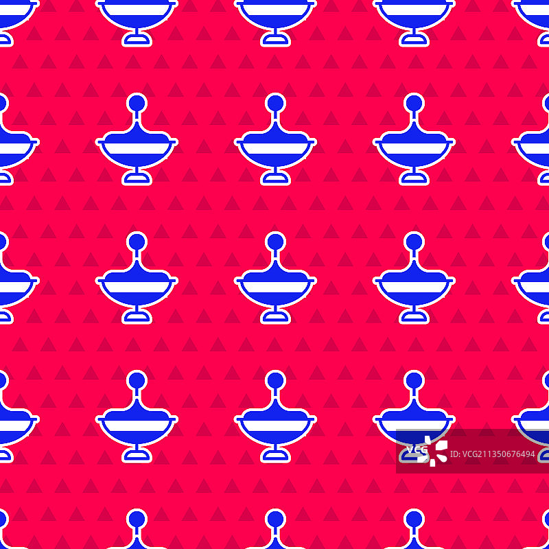 蓝色旋转玩具图标无缝图案图片素材